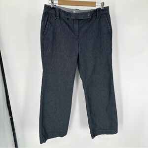 Ann Taylor Loft PETITE Pants Marisa 10P Womens Wide Leg Striped Career Classic